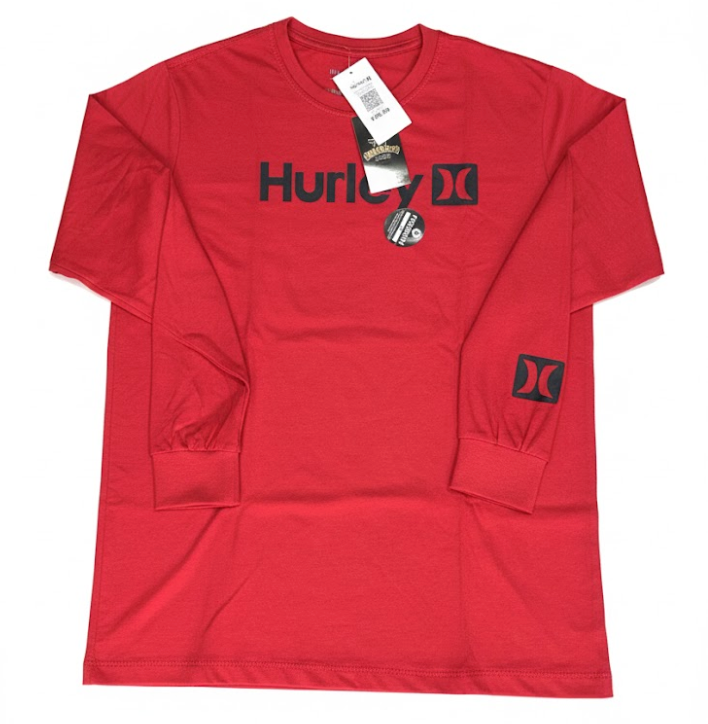 Camiseta Hurley Manga Longa - Vermelha